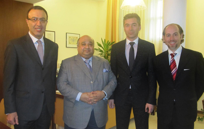 Mr. Stamen Stantchev with Sheikh Mohhamed Al Jaber at his office in Vienna.