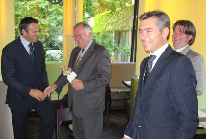 Mr. Stamen Stantchev with Dr. Nedzad Brankovic, Prime Minister of BiH and Dr. Walter Schwimmer.