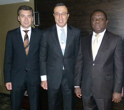 Stamen with Morgan Tsvangirai - Prime Minister of Zimbabwe and President Petar Stoyanov