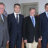 Mr. Stamen Stantchev with Dr. Nedzad Brankovic, Prime Minister of BiH, Dr.Walter Schwimmer and Dr-Wolfgang Schuessel during a meeting in Vienna.